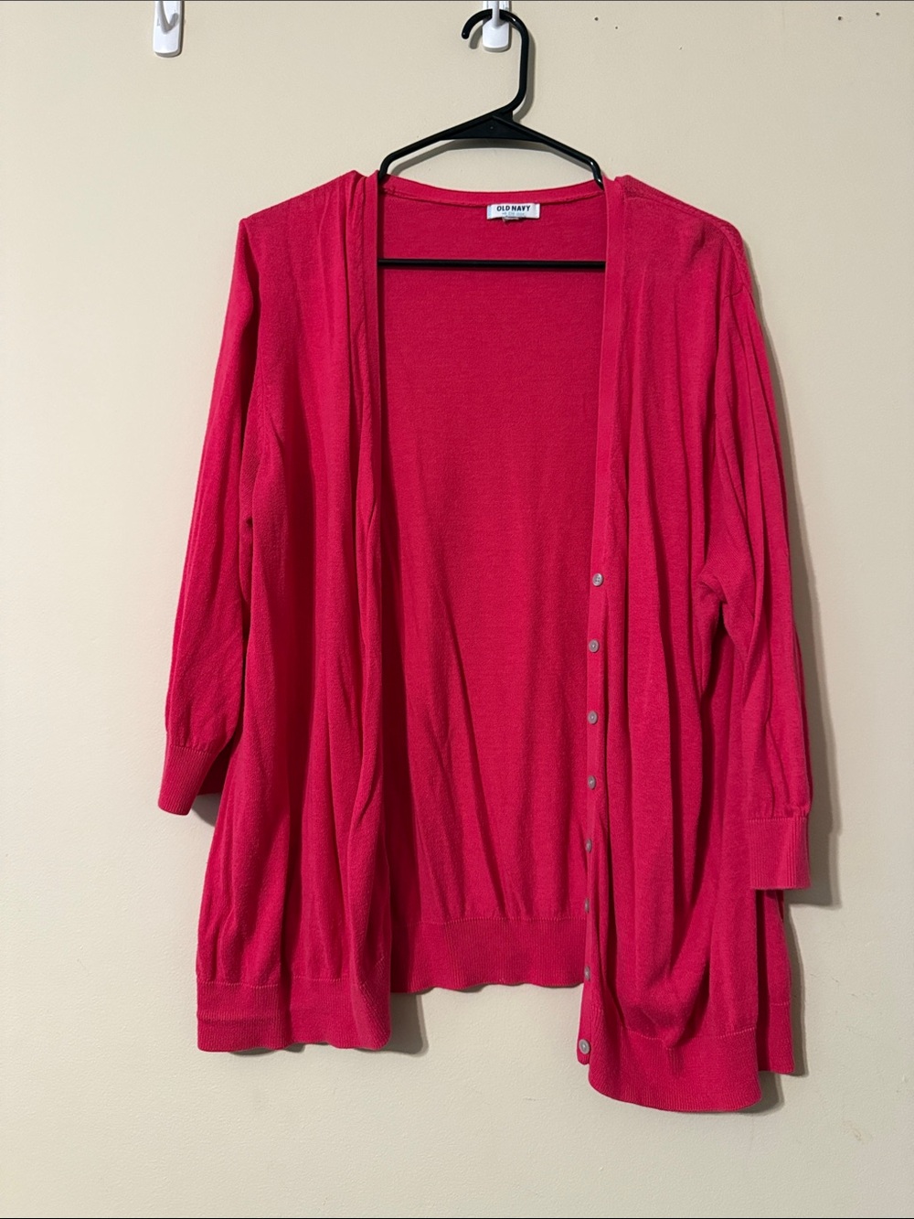 Old Navy Bright Pink Button-Front Cardigan